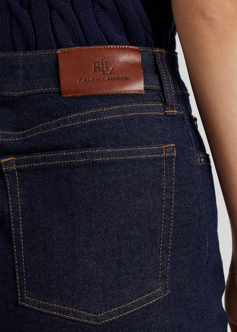 saia jeans BD6J4012 mulheres Ralph Lauren enxaguar lavar