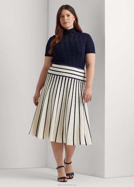 saia midi listrada BD6J4700 mulheres Ralph Lauren