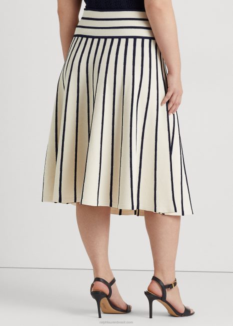 saia midi listrada BD6J4700 mulheres Ralph Lauren