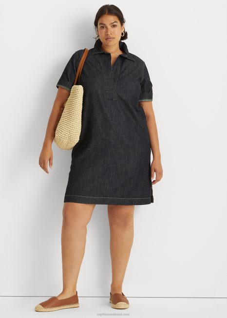 vestido de ganga BD6J4910 mulheres Ralph Lauren jones street wash
