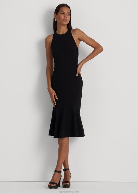 vestido sem mangas em crepe dupla face BD6J9532 mulheres Ralph Lauren