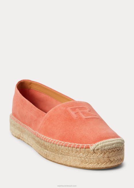 espadrille saunders de camurça BD6J9675 mulheres Ralph Lauren Melão