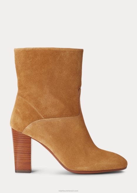 bota de camurça brindley BD6J9629 mulheres Ralph Lauren bronzeado