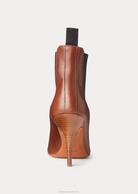 bota vachetta salto gatinho de couro de bezerro BD6J9631 mulheres Ralph Lauren cotto