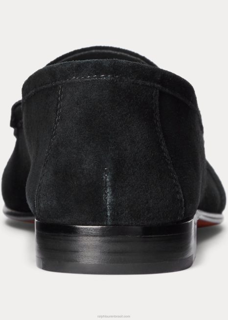 mocassim de camurça ashtyn BD6J9612 mulheres Ralph Lauren preto