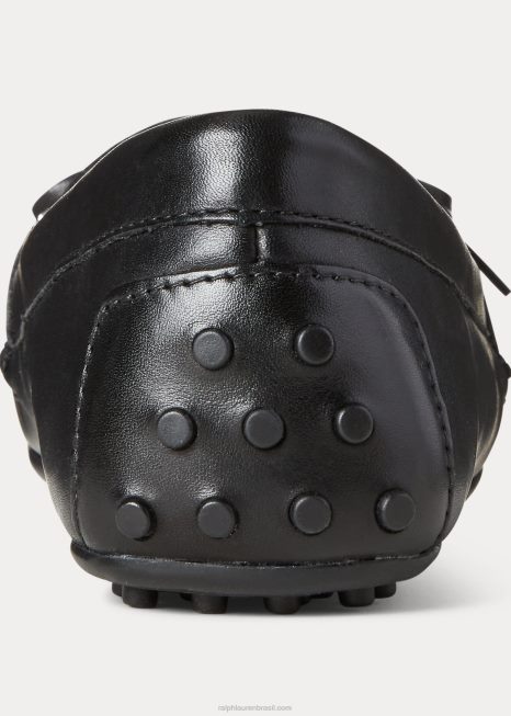 mocassim de couro briley BD6J5072 mulheres Ralph Lauren preto