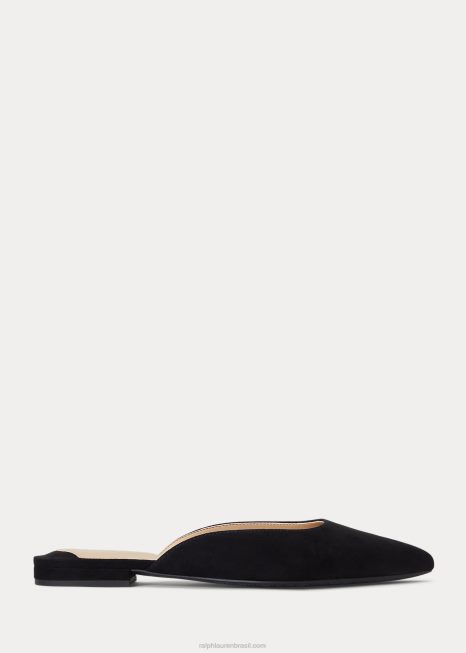mula de camurça londyn BD6J5067 mulheres Ralph Lauren preto