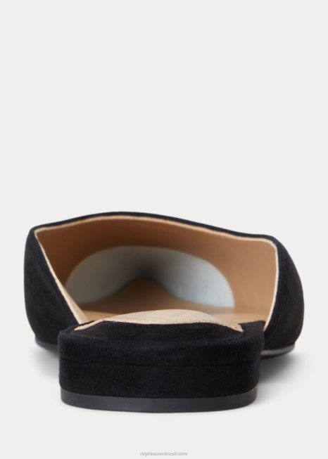 mula de camurça londyn BD6J5067 mulheres Ralph Lauren preto