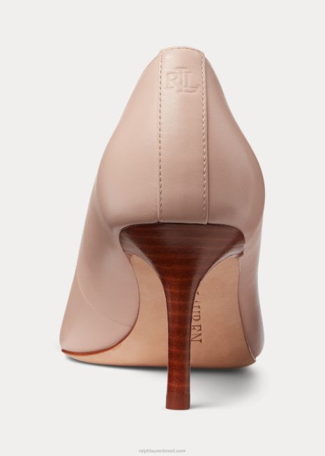 bomba de couro nappa Lanette BD6J5102 mulheres Ralph Lauren luz rosa