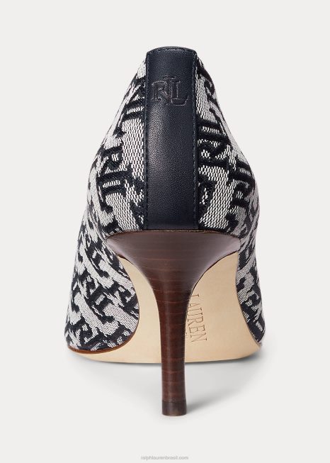 bomba jacquard monograma lanette BD6J5107 mulheres Ralph Lauren marinha