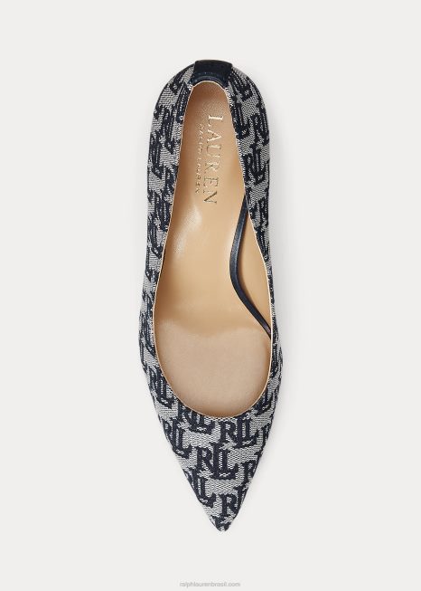 bomba jacquard monograma lanette BD6J5107 mulheres Ralph Lauren marinha