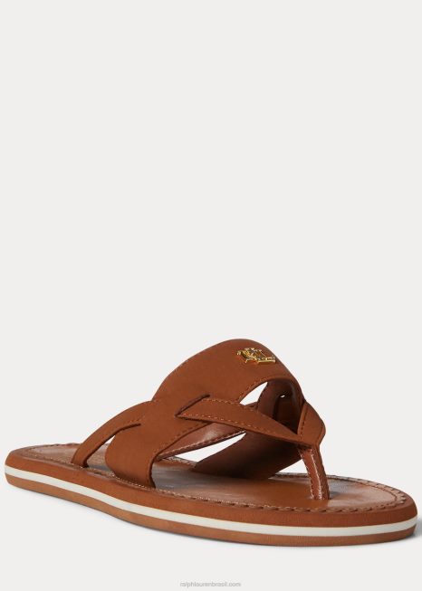 sandália rosalinda BD6J4986 mulheres Ralph Lauren bronzeado