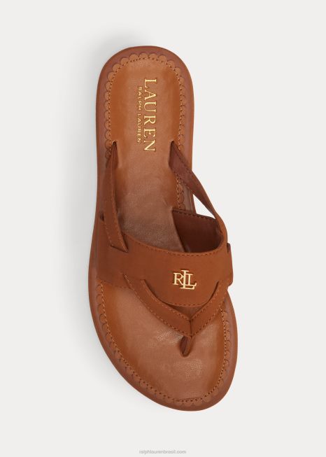 sandália rosalinda BD6J4986 mulheres Ralph Lauren bronzeado