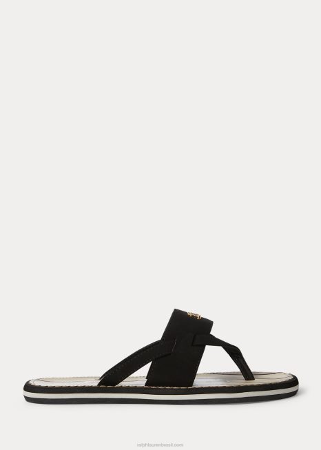 sandália rosalinda BD6J4987 mulheres Ralph Lauren preto