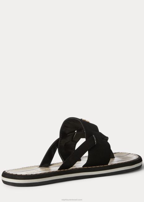 sandália rosalinda BD6J4987 mulheres Ralph Lauren preto