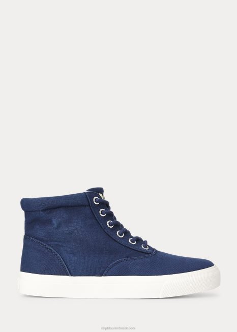 tênis cano alto brin BD6J9622 mulheres Ralph Lauren