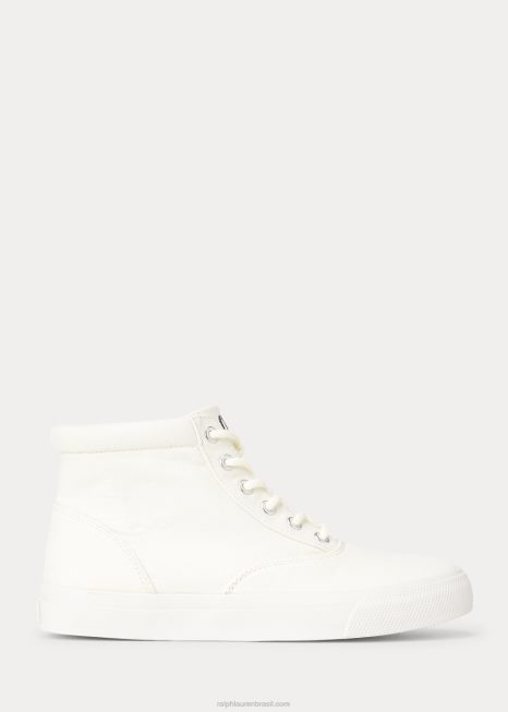 tênis cano alto brin BD6J9625 mulheres Ralph Lauren