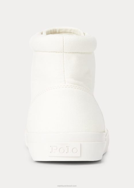 tênis cano alto brin BD6J9625 mulheres Ralph Lauren