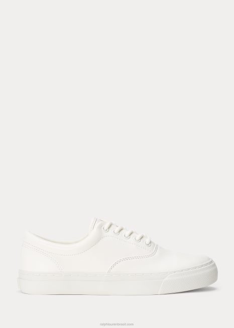 tênis de couro bryn BD6J5111 mulheres Ralph Lauren branco