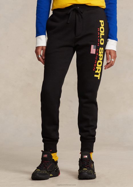 calça jogger polo esportiva BD6J703 unissex Ralph Lauren ouro Preto