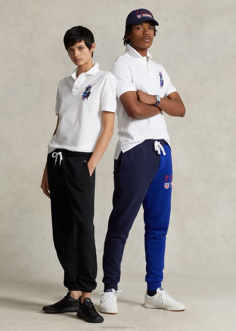 polo ralph lauren x camisa polo fortnite BD6J1221 unissexbranco