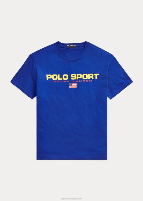 camiseta esportiva polo fit clássica BD6J3415 unissex Ralph Lauren estrela de safira