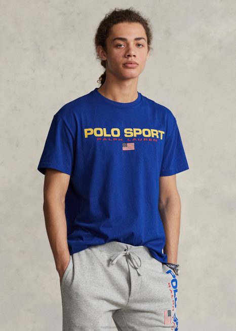 camiseta esportiva polo fit clássica BD6J3415 unissex Ralph Lauren estrela de safira
