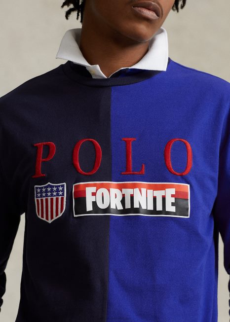 camiseta polo ralph lauren x fortnite BD6J493 unissexcruzeiro multi marinha