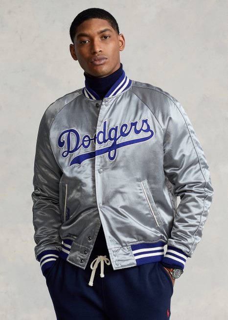 jaqueta polo ralph lauren dodgers BD6J3432 unissexmuseu cinza