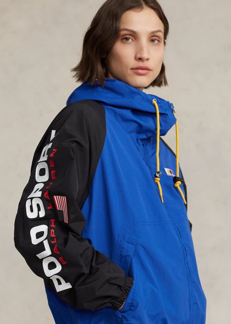 jaqueta repelente de água esportiva polo BD6J101 unissex Ralph Lauren estrela de safira multi