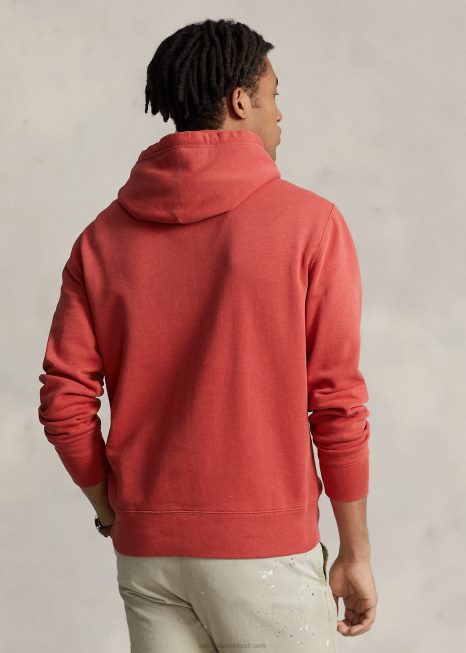 moletom com capuz BD6J3409 unissex Ralph Lauren postar vermelho